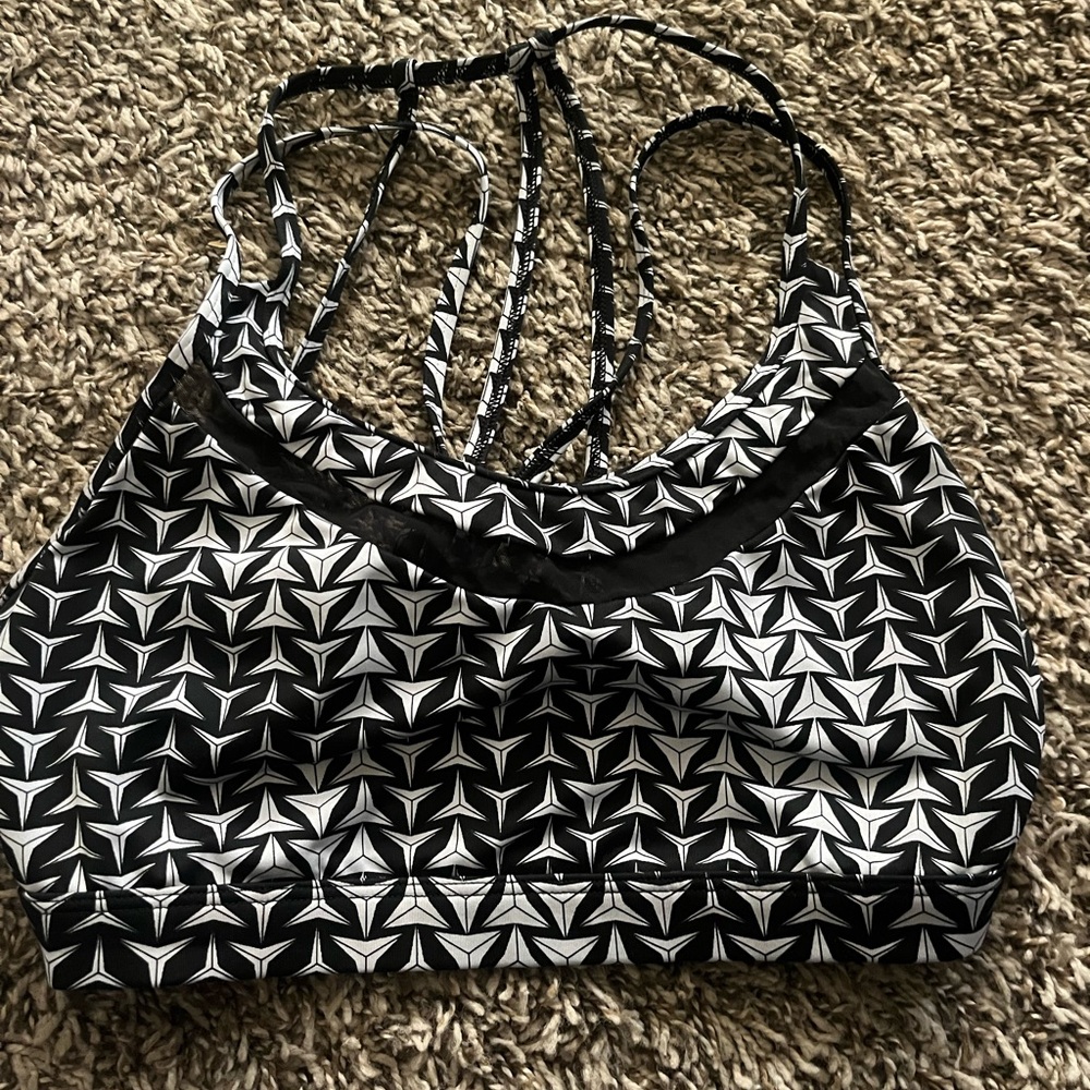 black & white sports bra